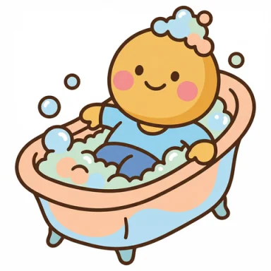 Bath time AAC picture communication symbol
