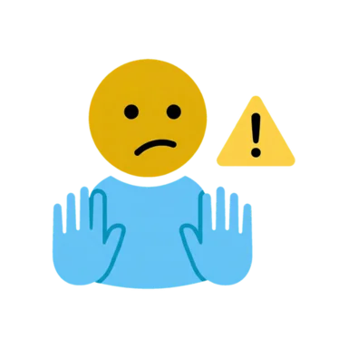 Be careful AAC symbol