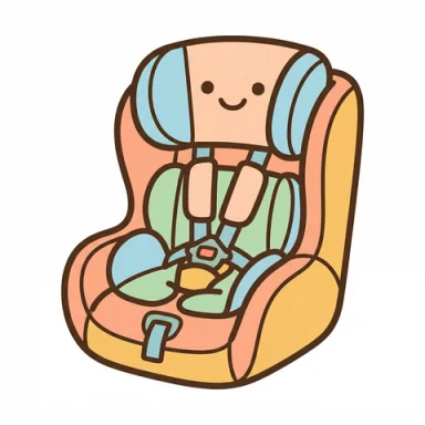 Car seat AAC picture communication symbol