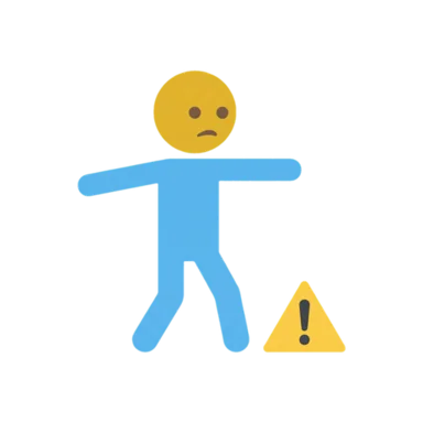 Careful AAC symbol