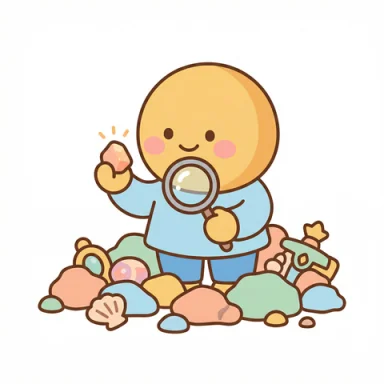 Collect rocks AAC picture communication symbol