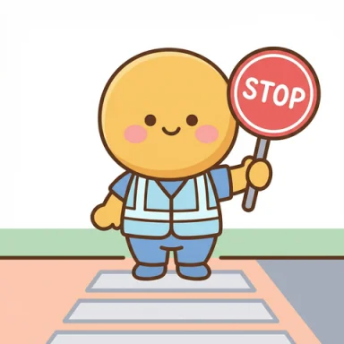Crossing guard AAC picture communication symbol