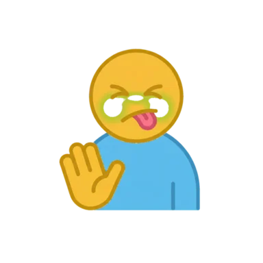 Disgusted AAC symbol