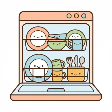 Dishwasher AAC picture communication symbol