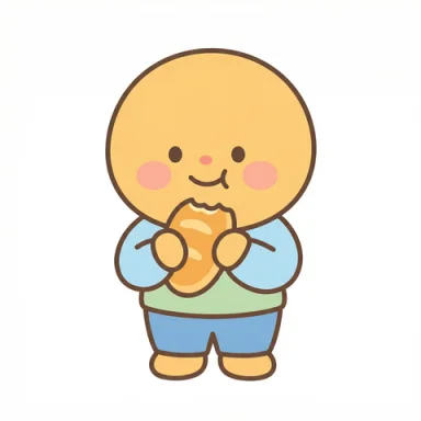 Eat bread AAC picture communication symbol