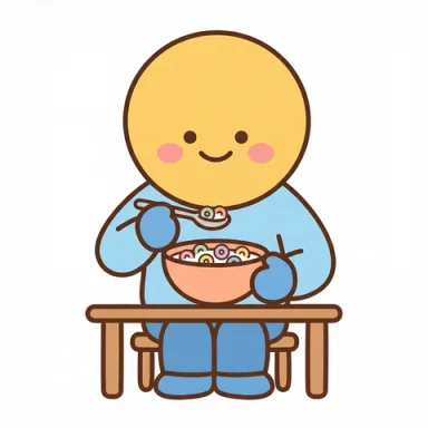 Eat cereal AAC symbol
