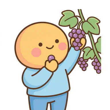 Eat grapes AAC symbol