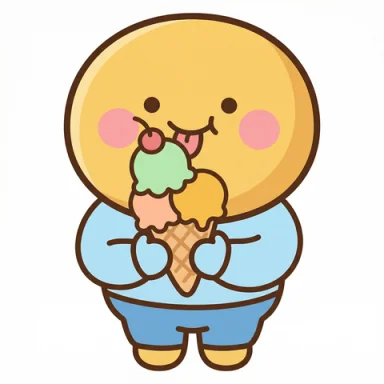 Eat ice cream AAC symbol