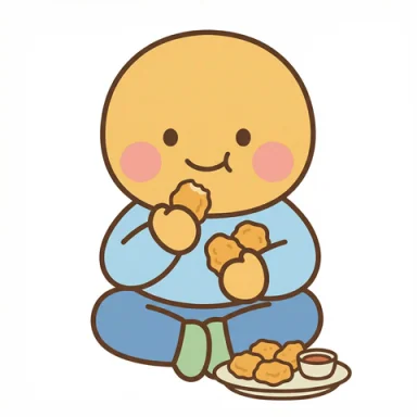 Eat nuggets AAC symbol