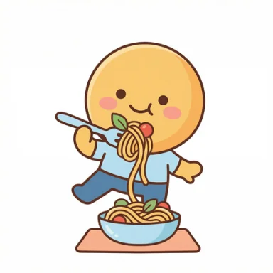 Eat pasta AAC symbol