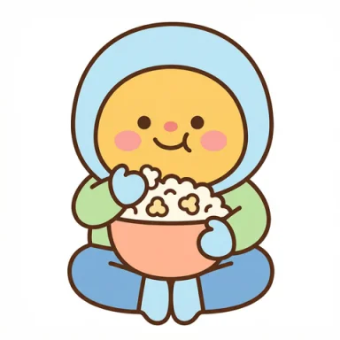 Eat popcorn AAC symbol
