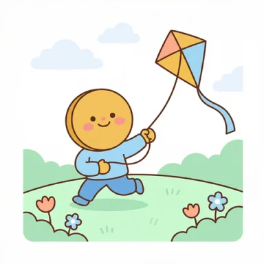 Fly a kite AAC picture communication symbol