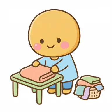Fold clothes AAC picture communication symbol