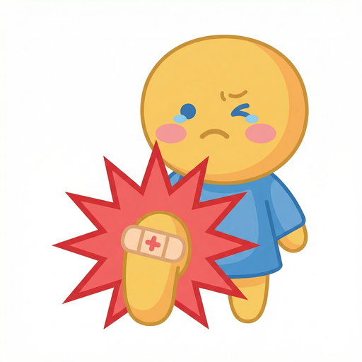 AAC symbol for Something hurts — picture communication for kids with autism