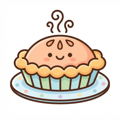 Meat pie AAC picture communication symbol