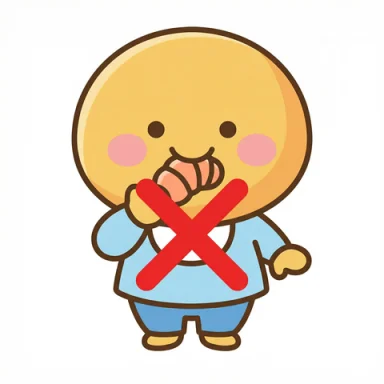No biting AAC picture communication symbol