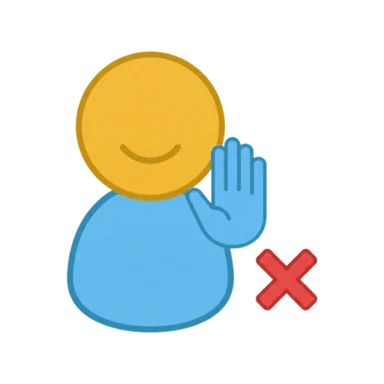 No thank you AAC symbol