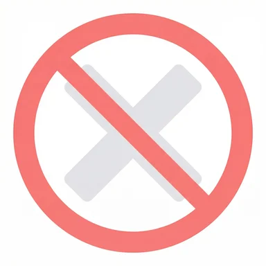 Not AAC picture communication symbol