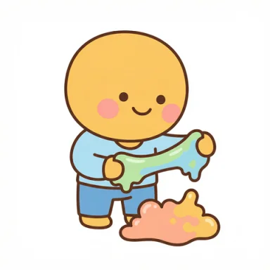 Play with slime AAC symbol