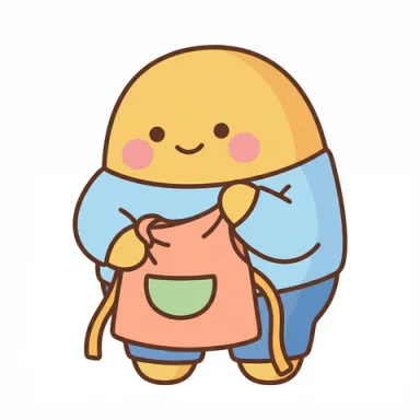 Put on apron AAC picture communication symbol
