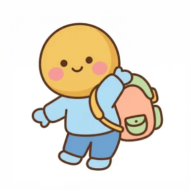 Put on backpack AAC picture communication symbol