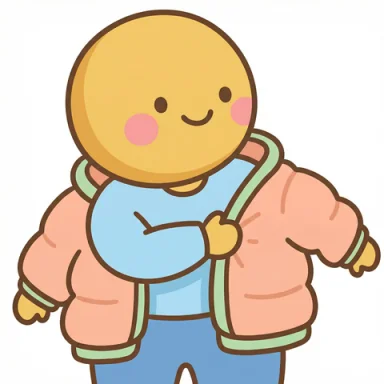 Put on coat AAC symbol