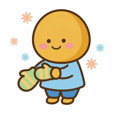 Put on mittens AAC symbol