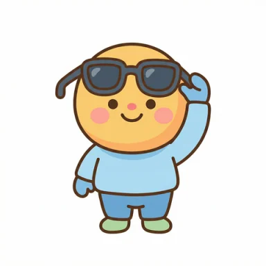 Put on sunglasses AAC symbol