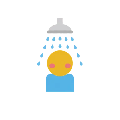 Shower AAC picture communication symbol