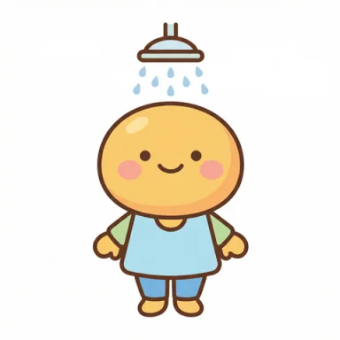 Shower time AAC picture communication symbol