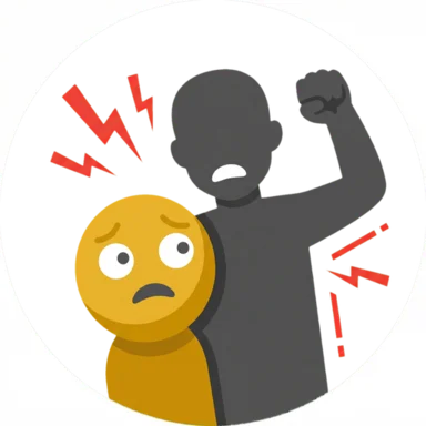 Someone hurting me AAC symbol