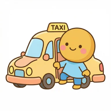 Take a taxi AAC picture communication symbol