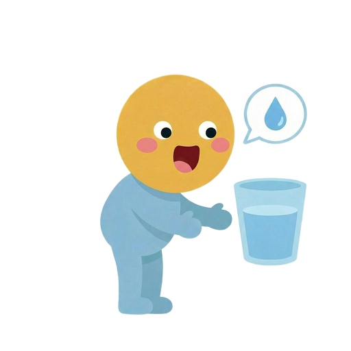 AAC symbol for I'm thirsty — picture communication for nonverbal children
