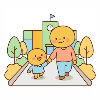 Walk to school AAC symbol