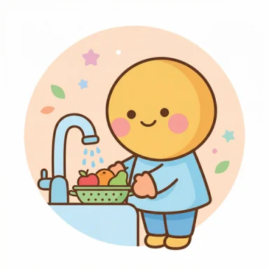 Wash fruit AAC picture communication symbol