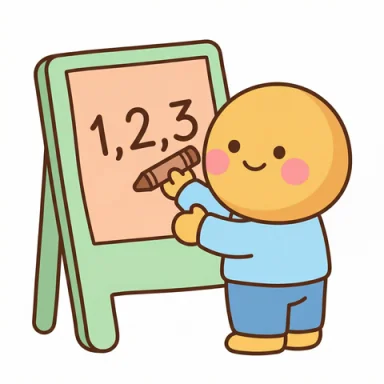Write numbers AAC picture communication symbol